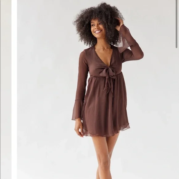 knee length dresses for ladies Kiki Mini Dress Beige / L main image 1